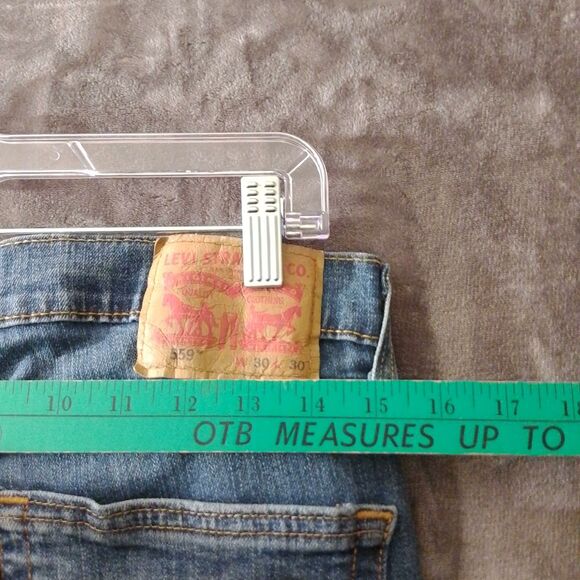 Levi’s 559 Relaxed Straight Jeans Men’s 30x30 Blue Medium Wash Denim Y2K - Picture 7 of 9